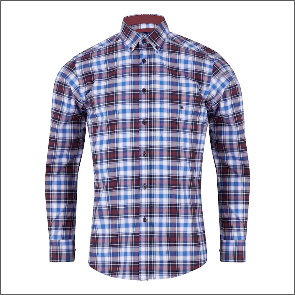 Drifter Ivano Red & Blue Check Shirt<>