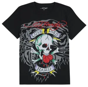 Ed Hardy Love Skull SS Tee - Faded Black