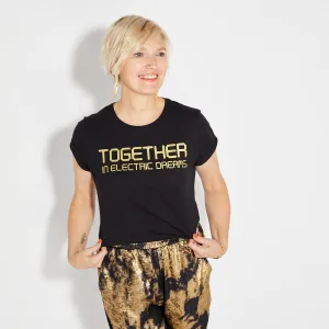 Electric Dreams Tshirt Black & Gold
