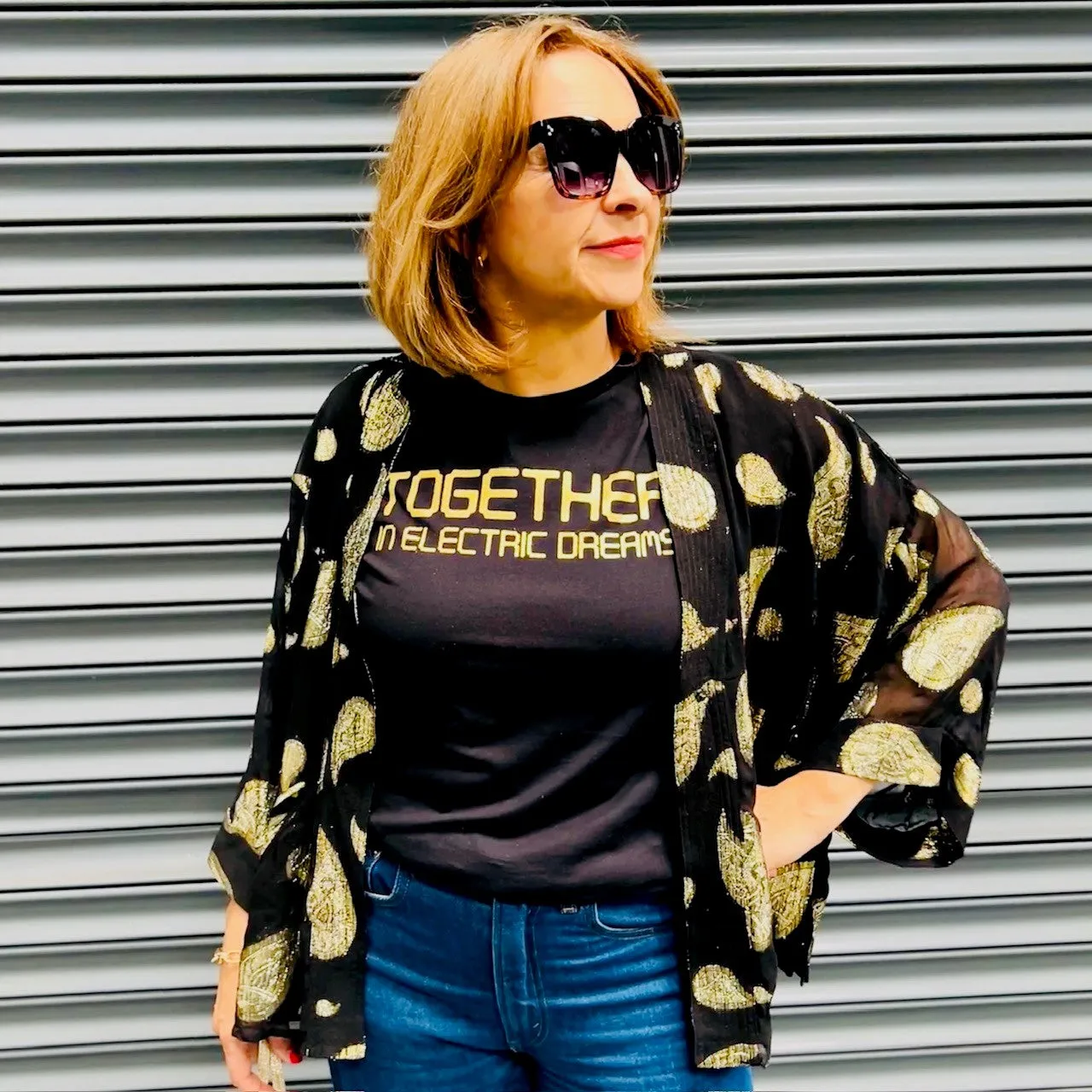Electric Dreams Tshirt Black & Gold