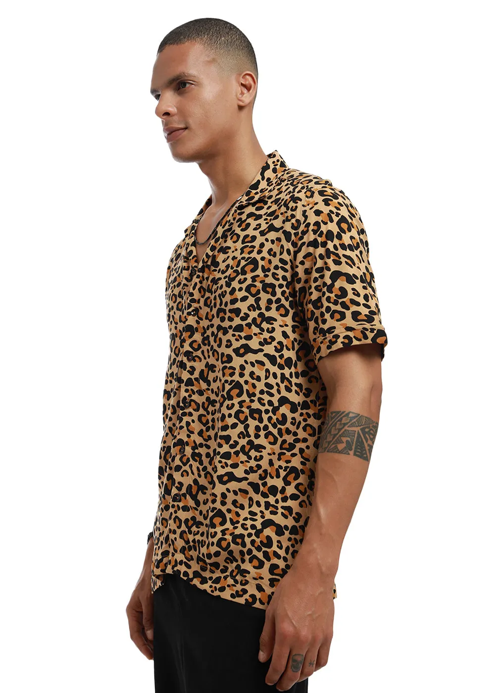 Feline Print Half sleeve shirt