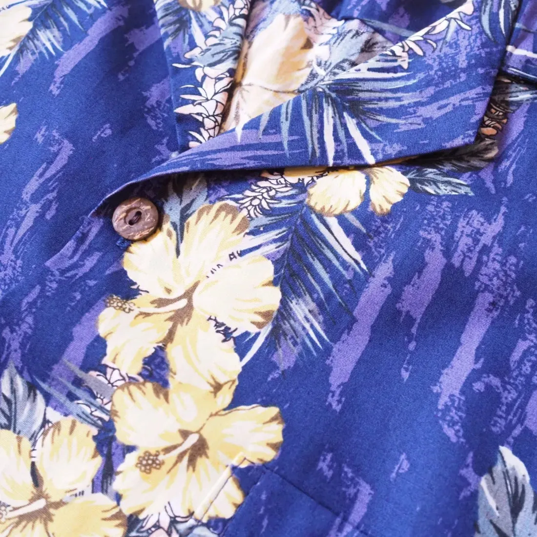 Flourish Purple Hawaiian Cotton Shirt