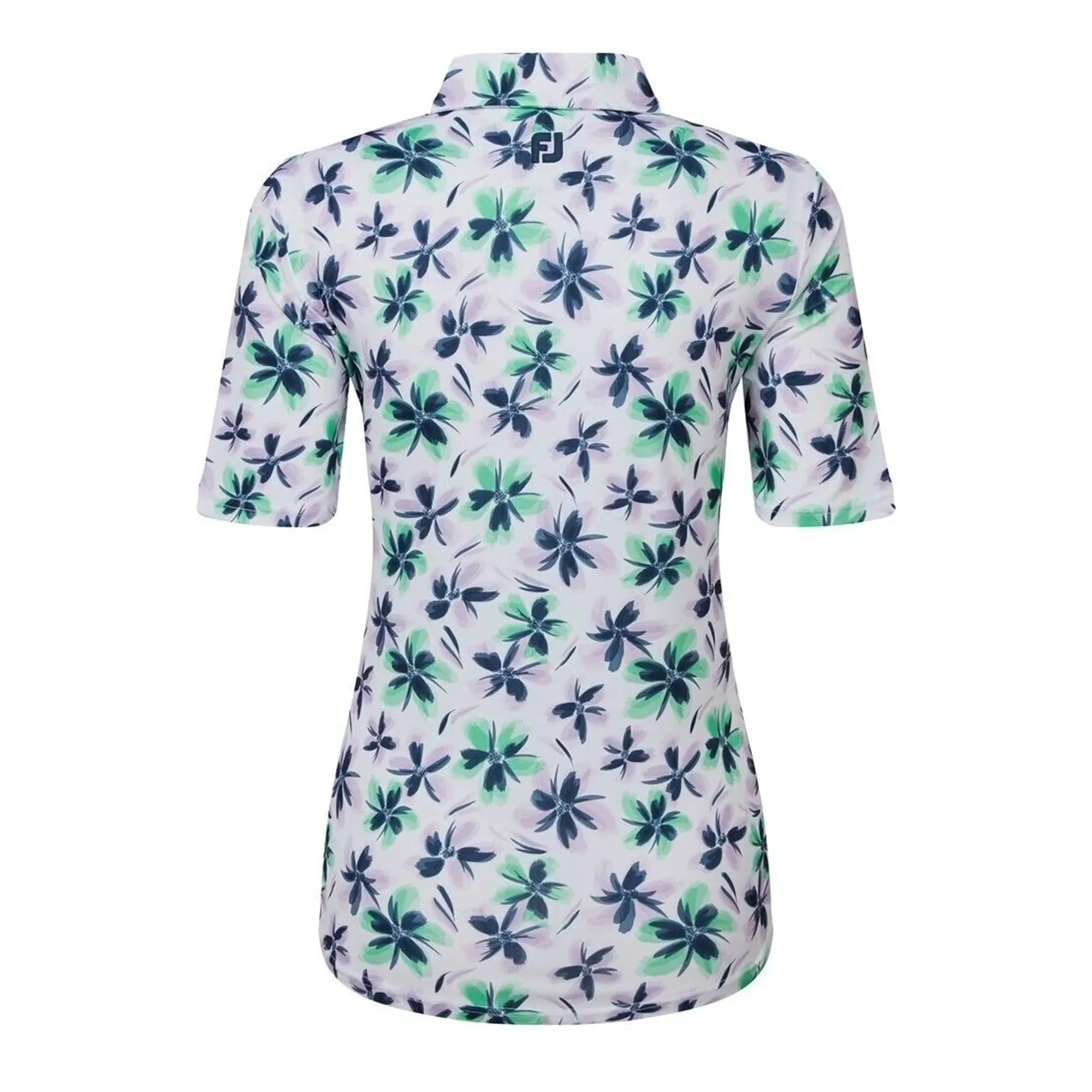 Footjoy Ladies 1/2 Zip Floral Print Lisle