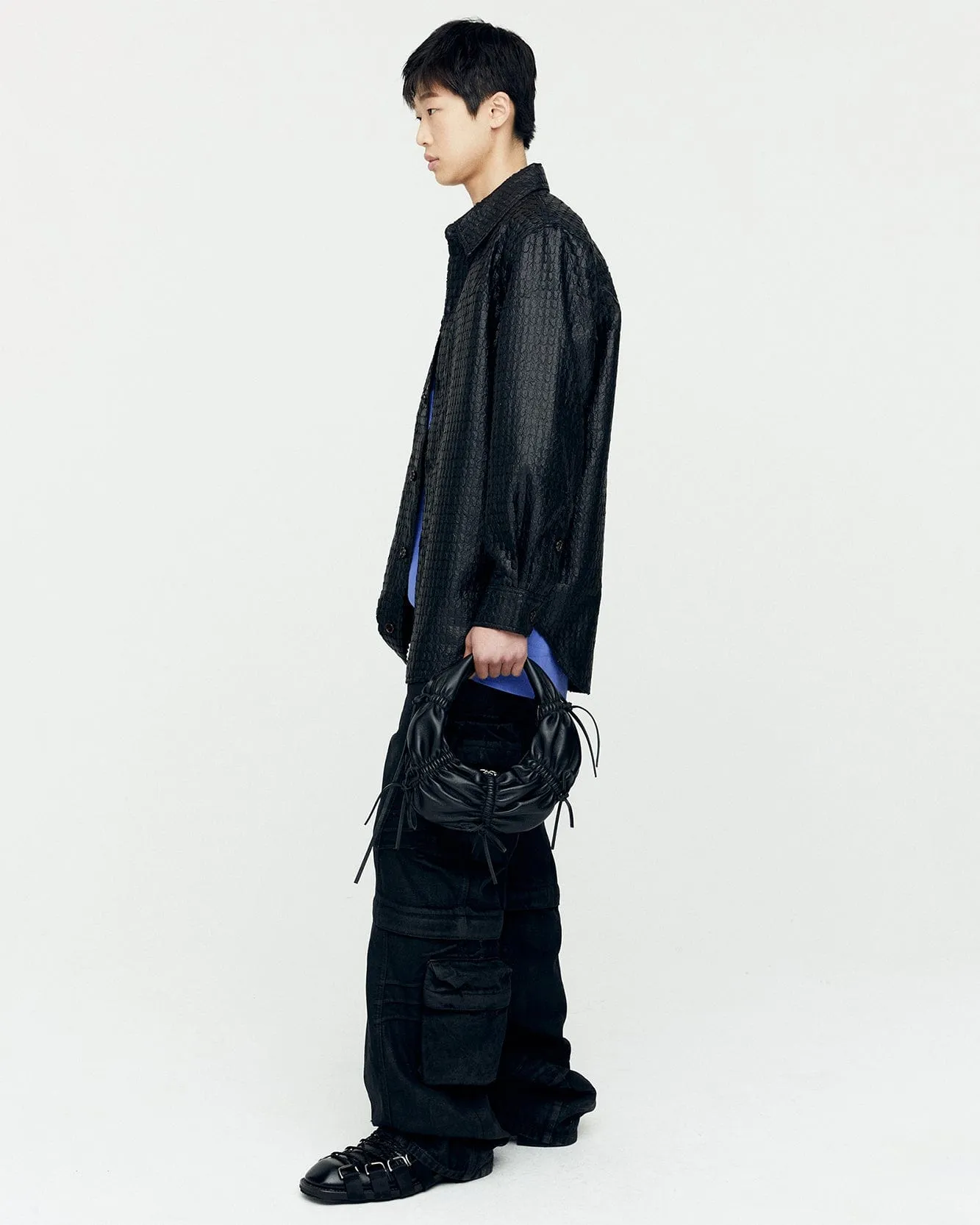 GABRIEL LONG SHIRTS atb1135m(BLACK)