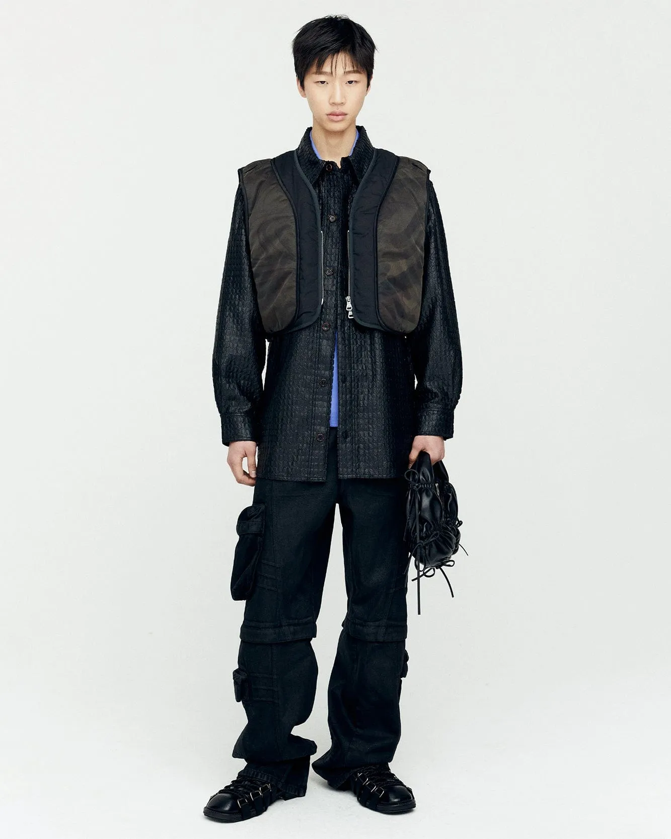 GABRIEL LONG SHIRTS atb1135m(BLACK)