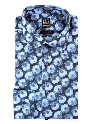 Graphic Floral Print Sport Shirt