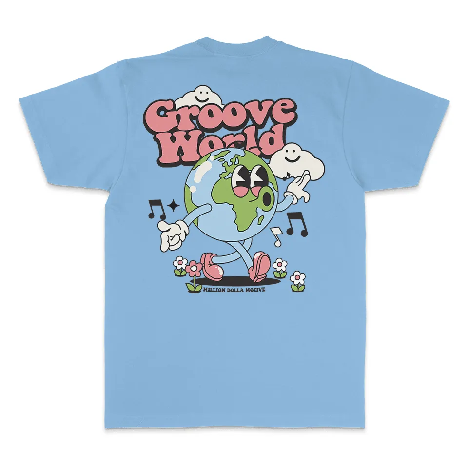 Groove World - University Blue T-Shirt