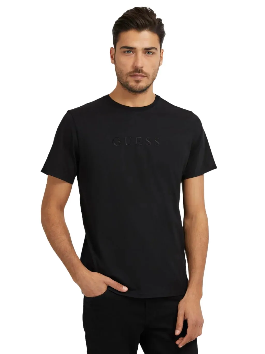 Guess Emb Pima Logo T-Shirt Men
