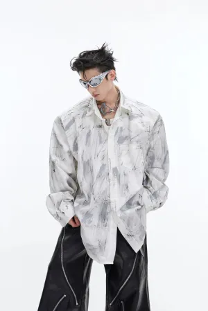 Hand-painted Silhouette Cardigan Shirt