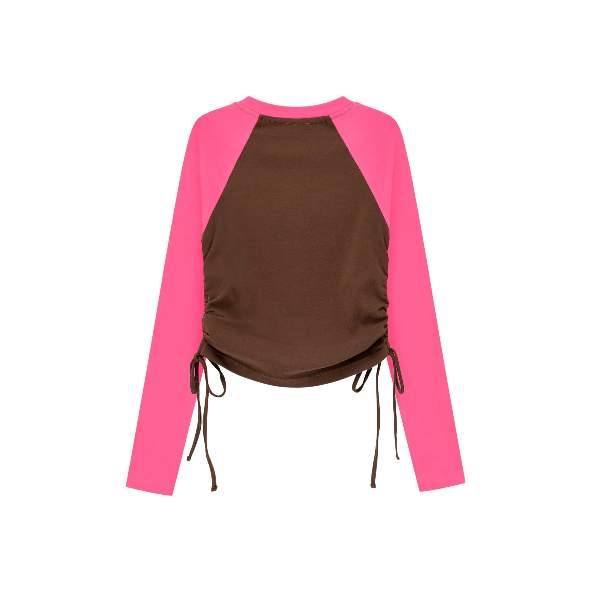 Heart Color Contrast Shirring T-Shirt