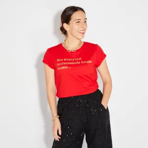 House Music Tshirt Red & Gold