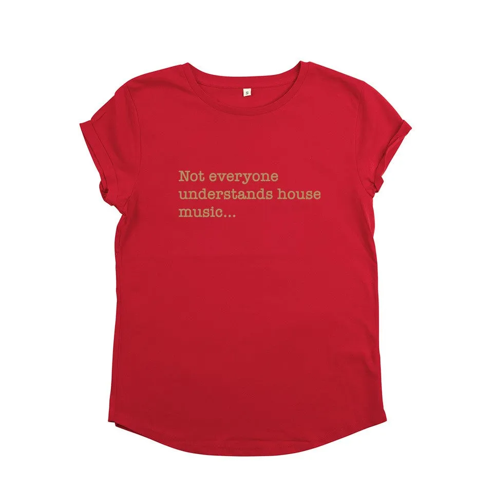 House Music Tshirt Red & Gold
