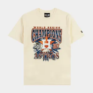 Houston Astros Mens Short Sleeve Shirt (Beige)