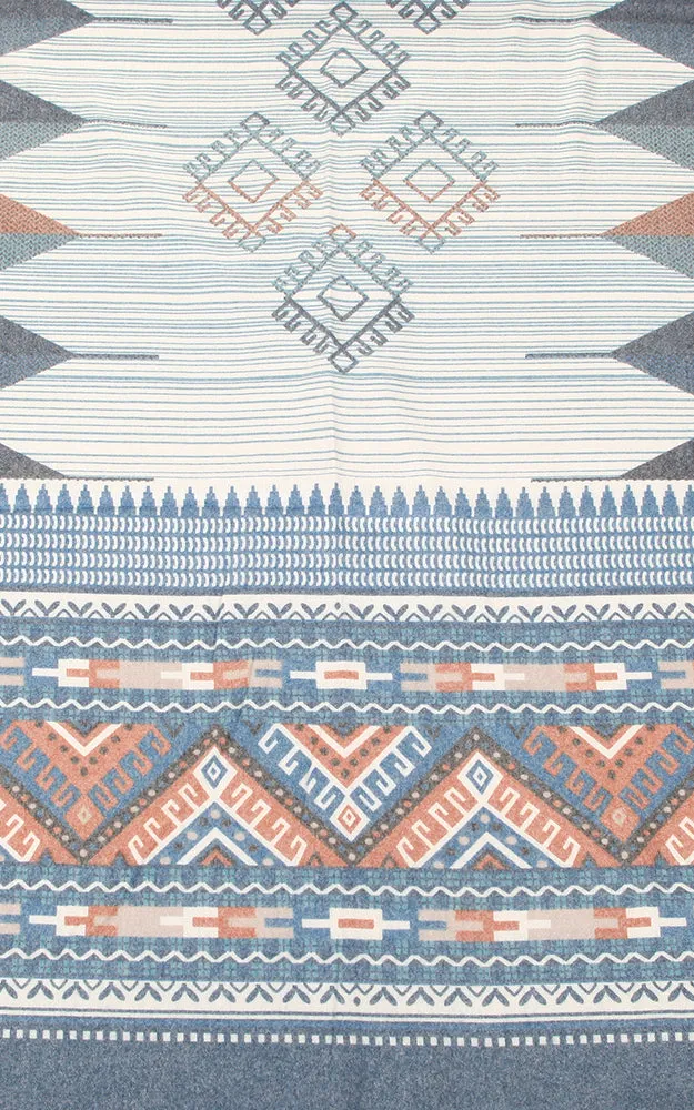 JC17161 Pocahontas Geometric Mixed Pattern Shawl Scarf