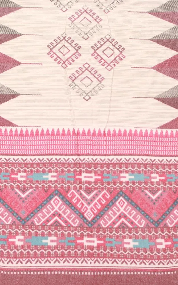 JC17161 Pocahontas Geometric Mixed Pattern Shawl Scarf