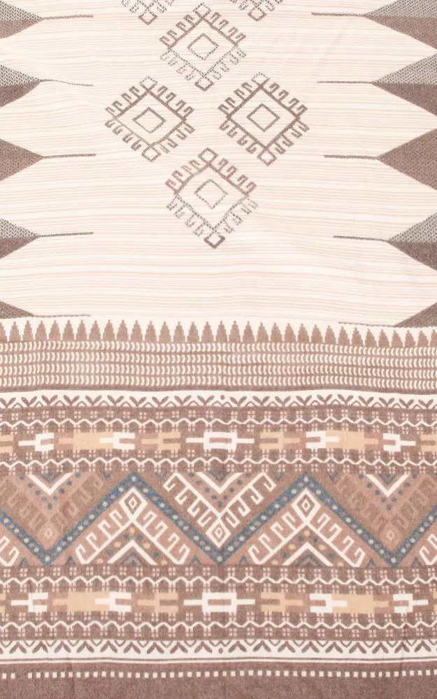 JC17161 Pocahontas Geometric Mixed Pattern Shawl Scarf