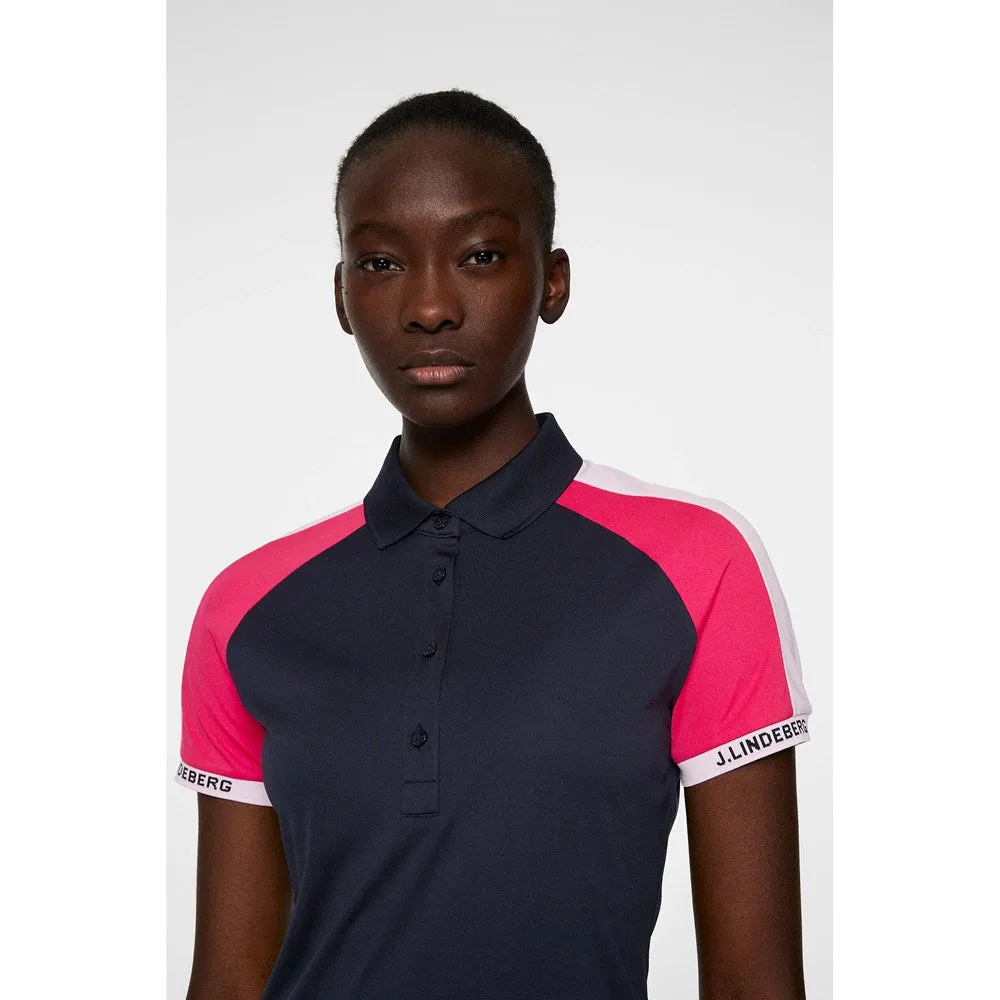J.Lindeberg Women's Priya Golf Polo Shirt - JL Navy