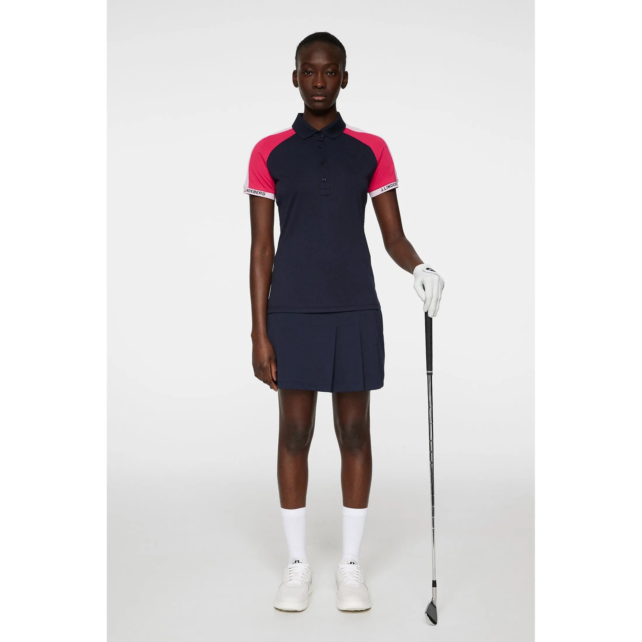 J.Lindeberg Women's Priya Golf Polo Shirt - JL Navy