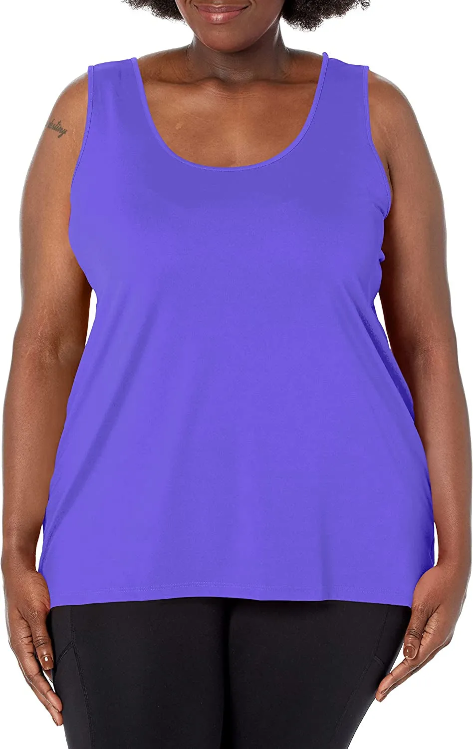 Just My Size Women's Plus-Size Cooldri Performance Scoopneck Tank Top