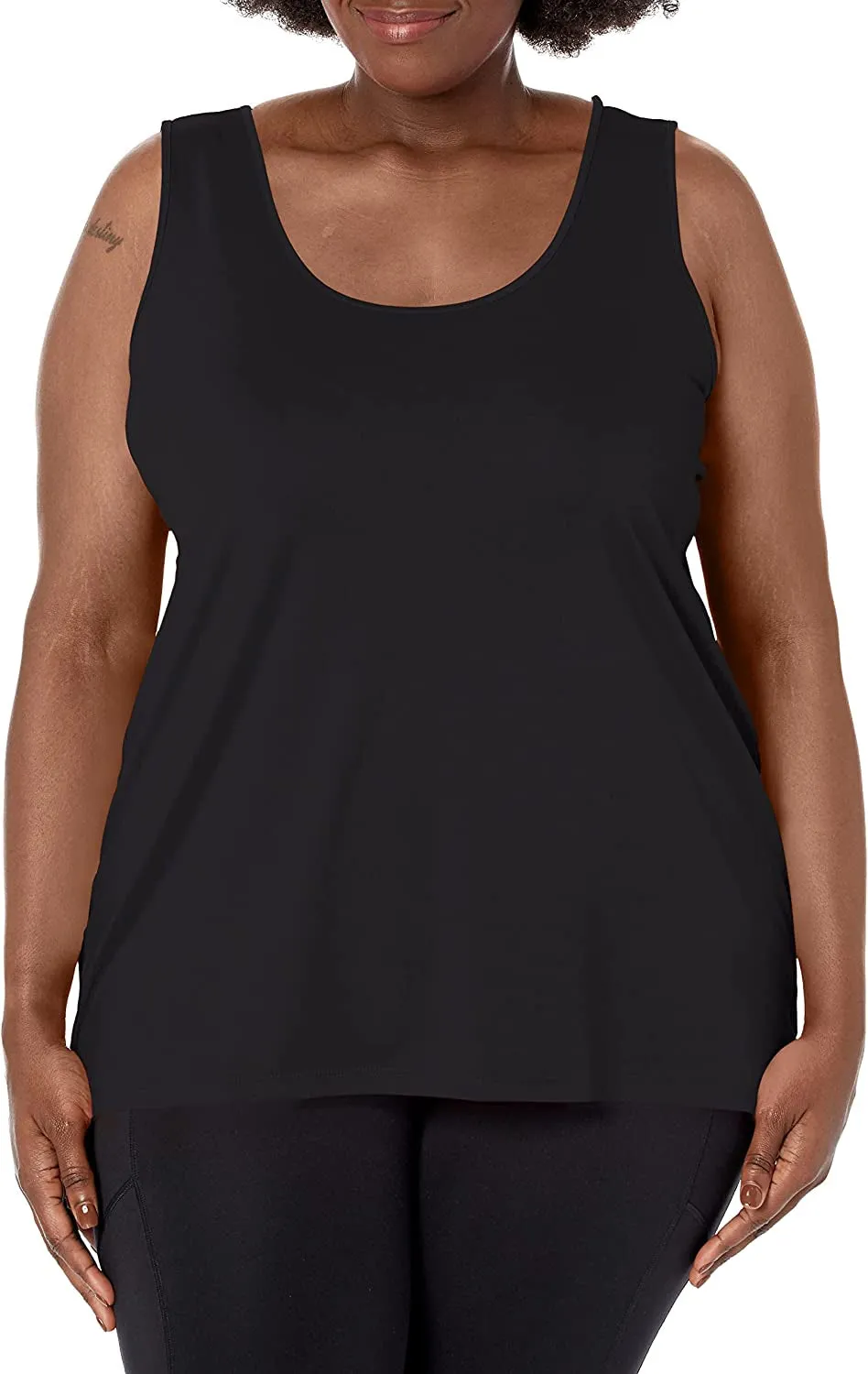 Just My Size Women's Plus-Size Cooldri Performance Scoopneck Tank Top