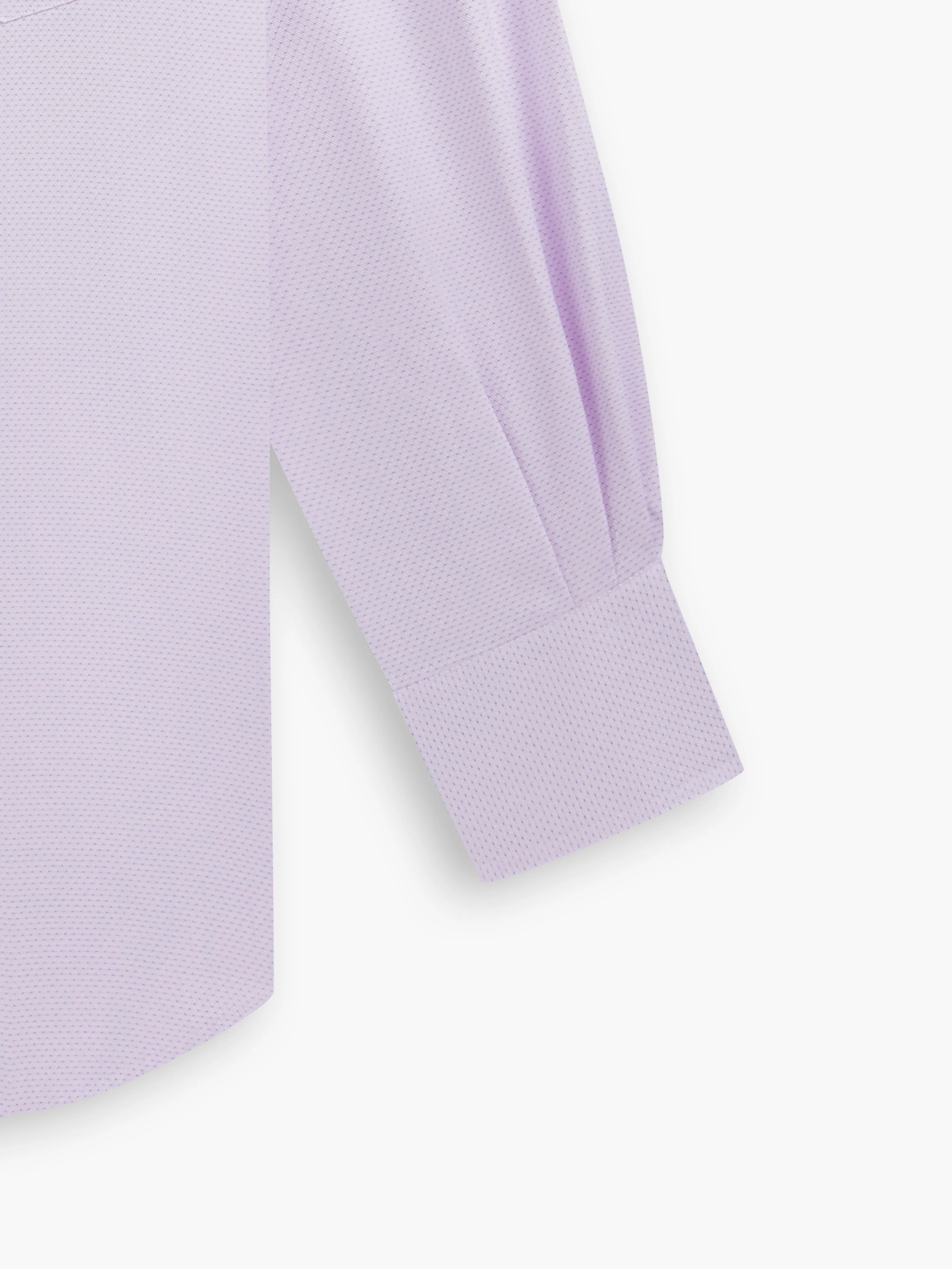 Lilac Diamond Geometric Dobby Fitted Single Cuff Classic Collar Shirt