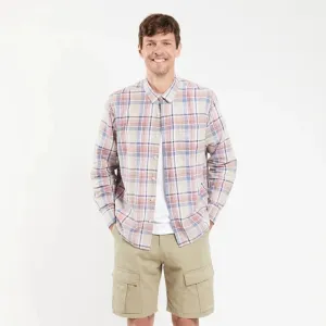 Long Sleeve Button Up Shirt (Carreaux Beige)