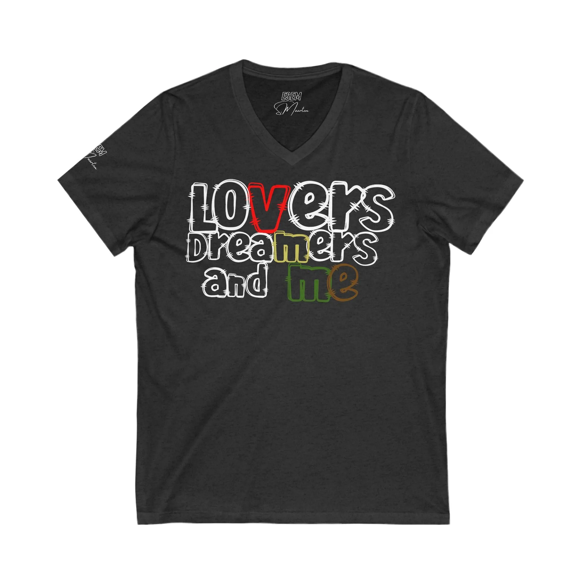 Lovers, dreamers And Me  - Unisex Jersey Short Sleeve V-Neck Tee