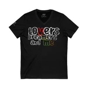 Lovers, dreamers And Me  - Unisex Jersey Short Sleeve V-Neck Tee