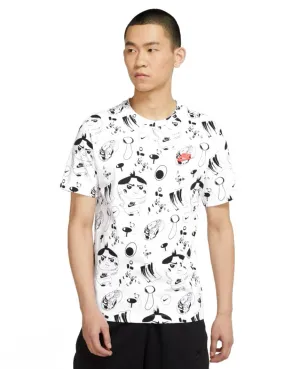 M NSW Tee Food AOP White