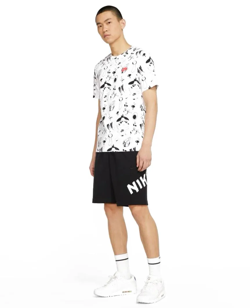M NSW Tee Food AOP White
