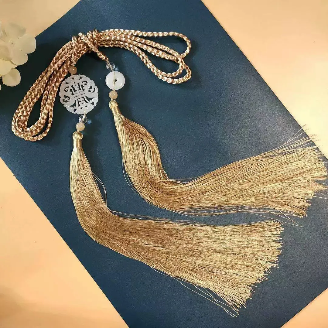 Made in the Ming Dynasty | Gold and black textured Hanfu men's Taoist robes