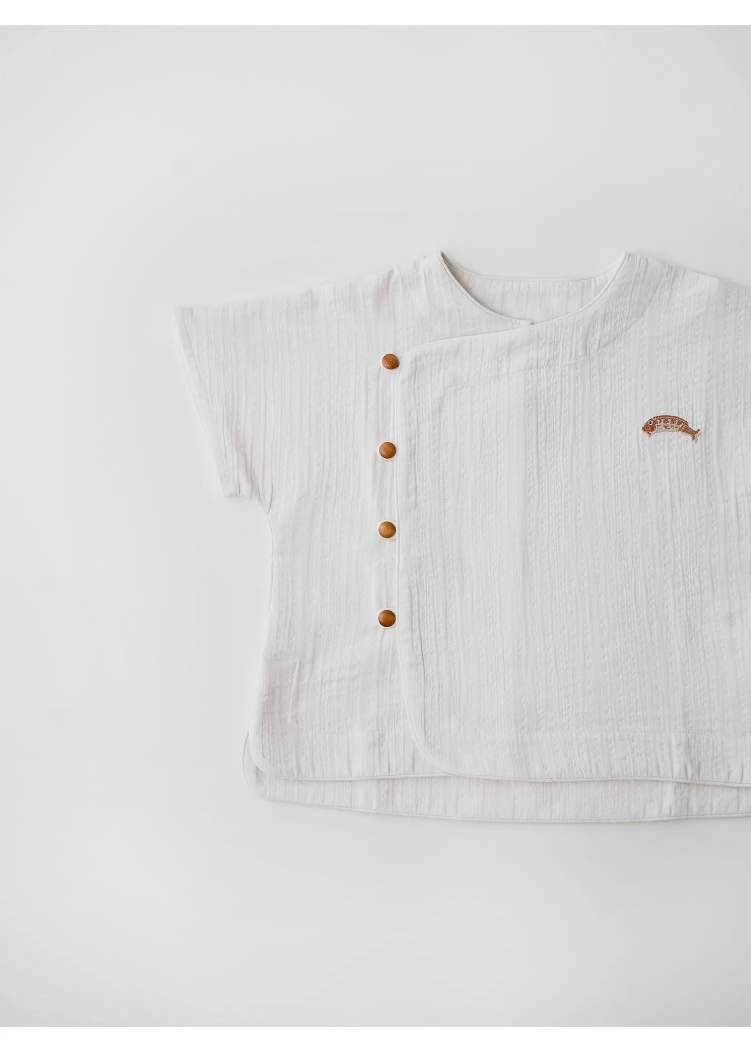 Mana Kids Little Fish Embroidered Shirt