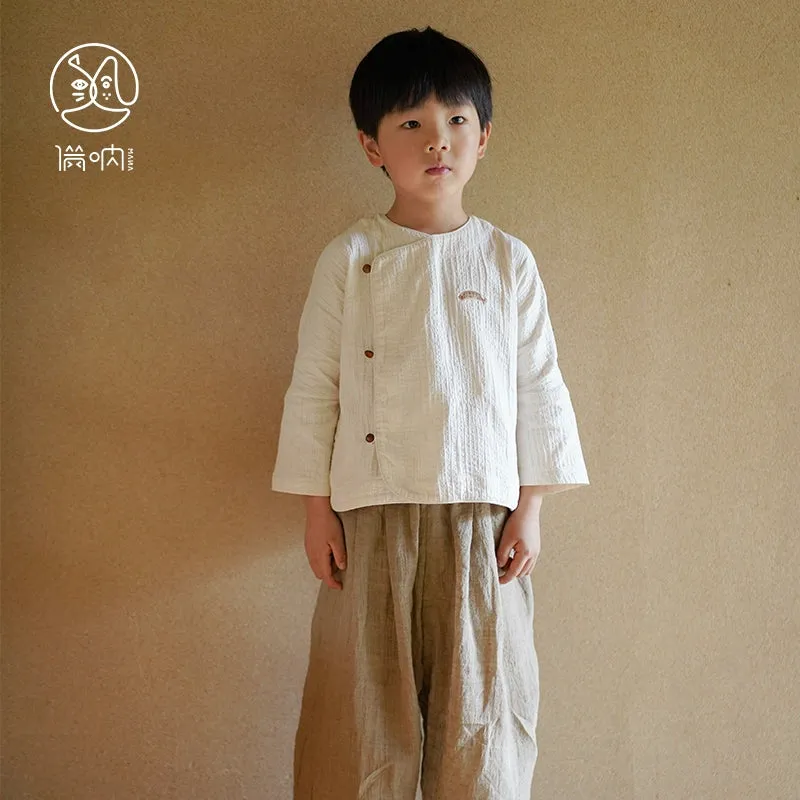 Mana Kids Little Fish Embroidered Shirt