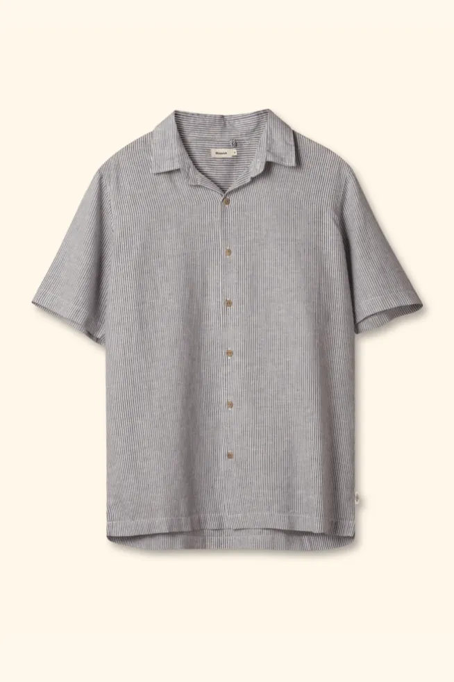 MCTAVISH PINLINE BUTTON UP SHIRT - NORTH SEA