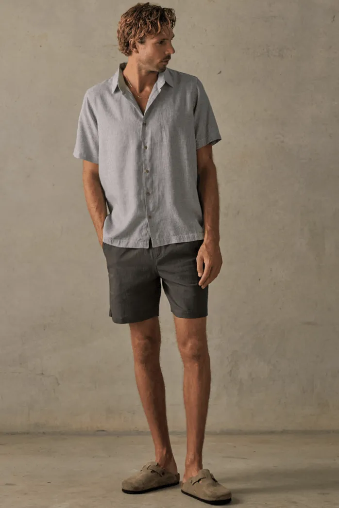 MCTAVISH PINLINE BUTTON UP SHIRT - NORTH SEA