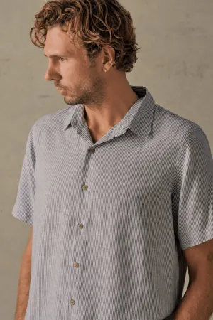 MCTAVISH PINLINE BUTTON UP SHIRT - NORTH SEA
