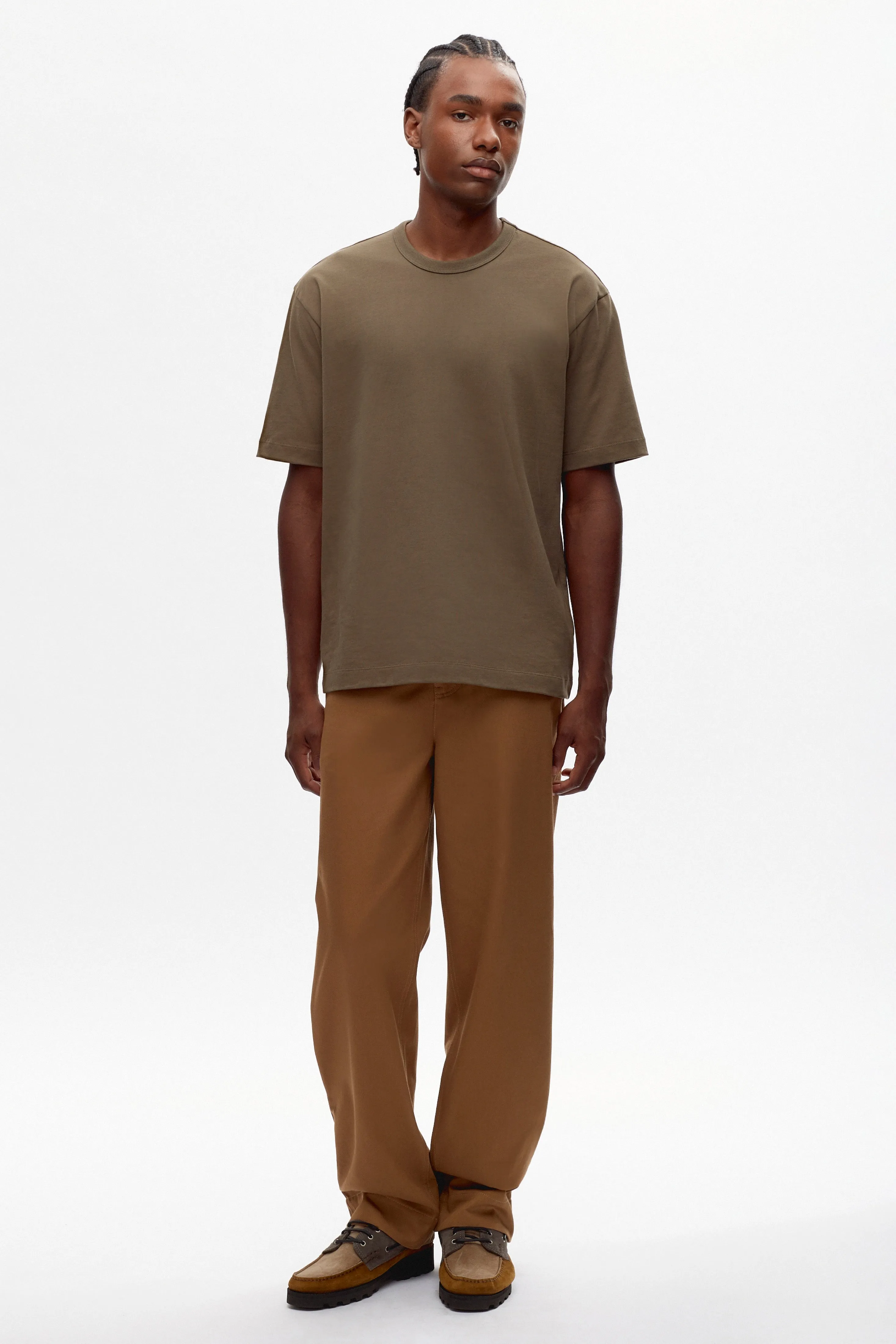 Men's Heavyweight Box Crew in Olive