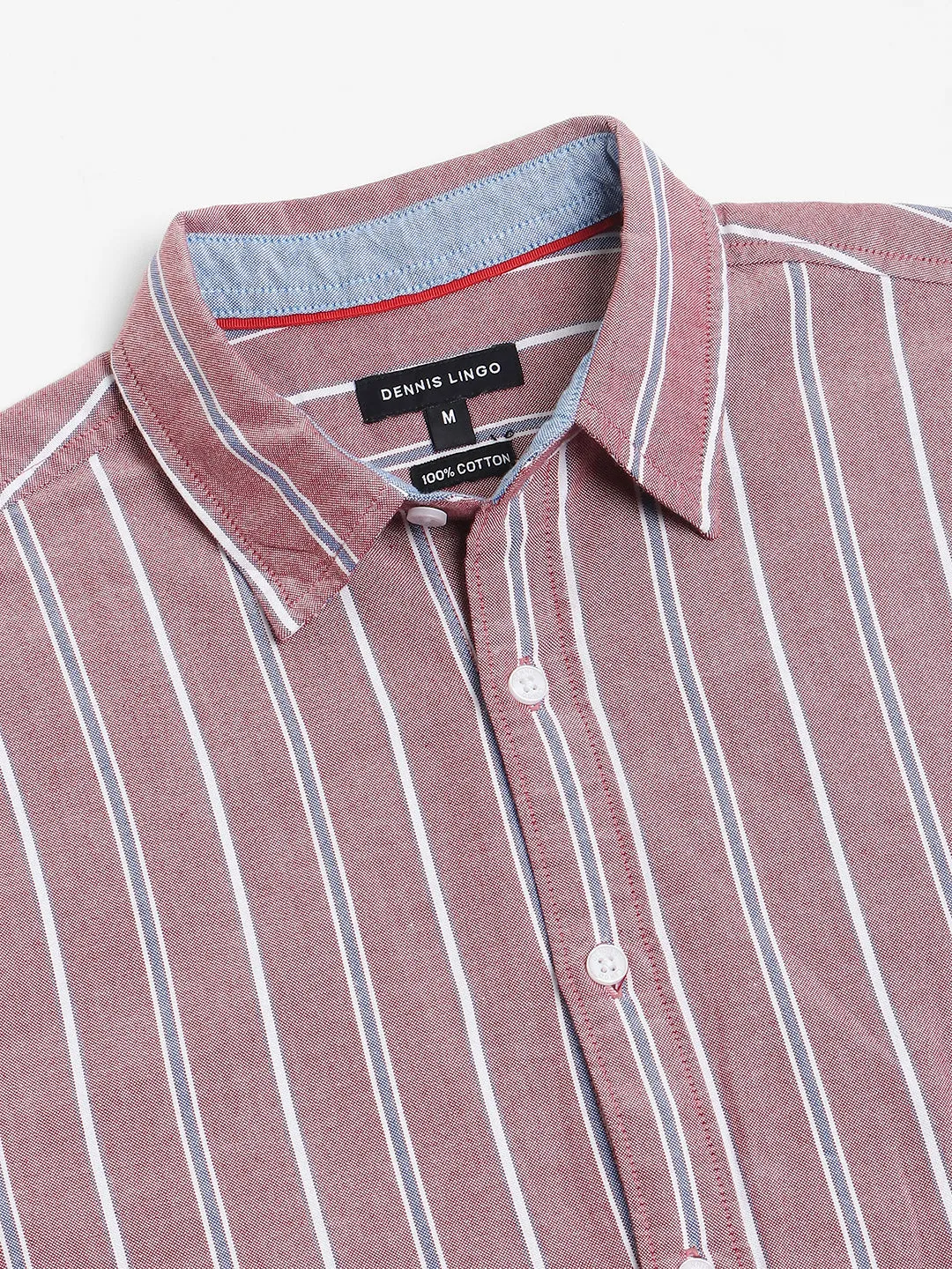 Men's Maroon Spread Collar Casual Shirt