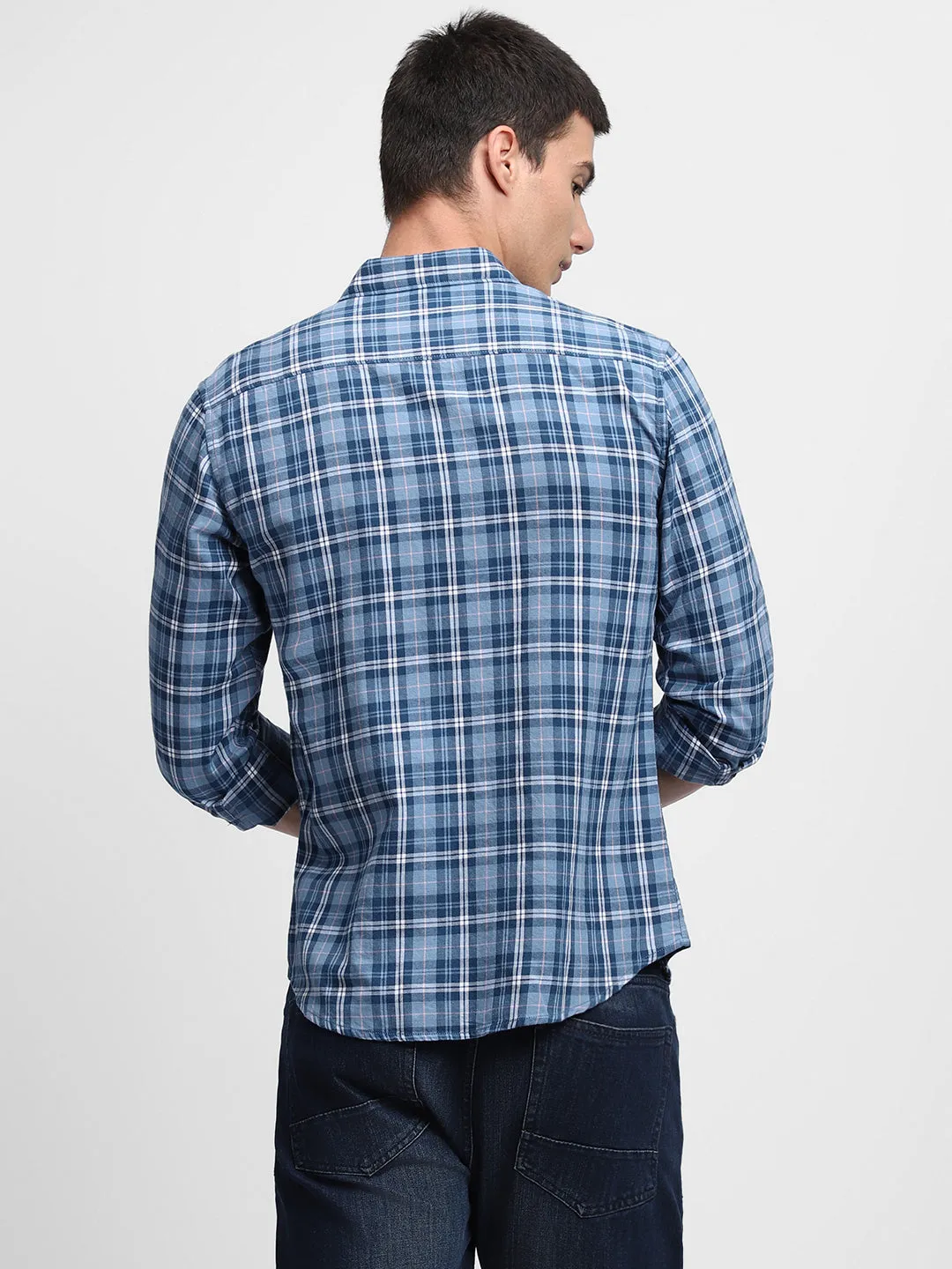 Men's Mid Blue Casual Shirts