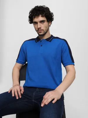 Men's Shirt Collar Regular Fit Abstract Print Navy Shirt