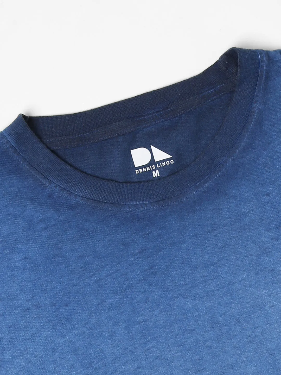 Men's Solid Crew Neck Navy Blue T-Shirt