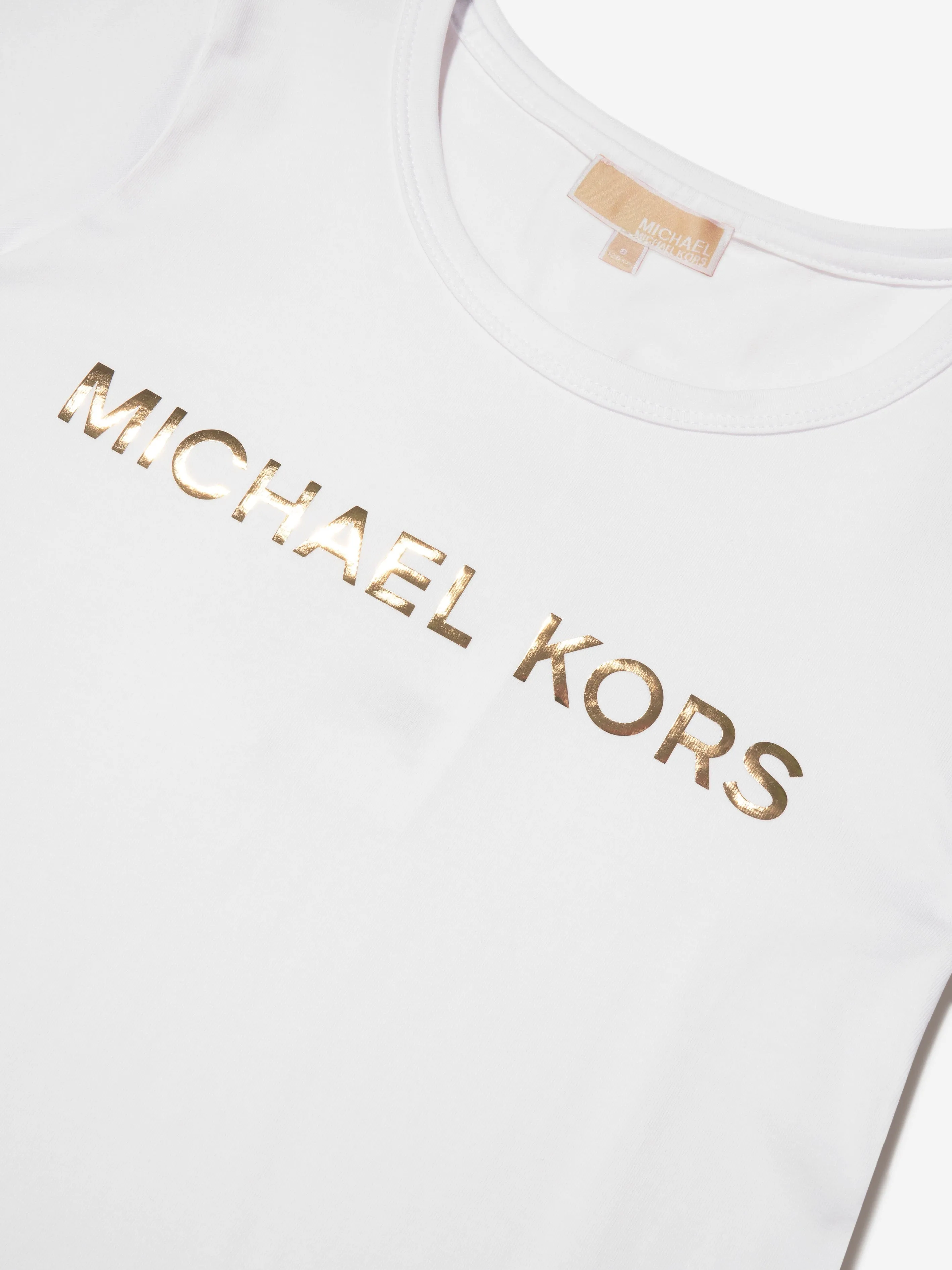 Michael Kors Girls Logo Print T-Shirt in White