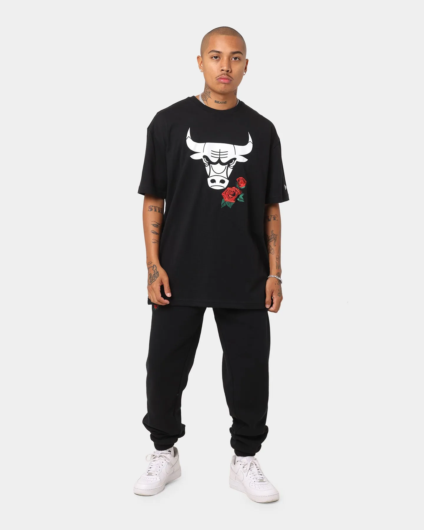 New Era Chicago Bulls Rose Oversized T-Shirt Black