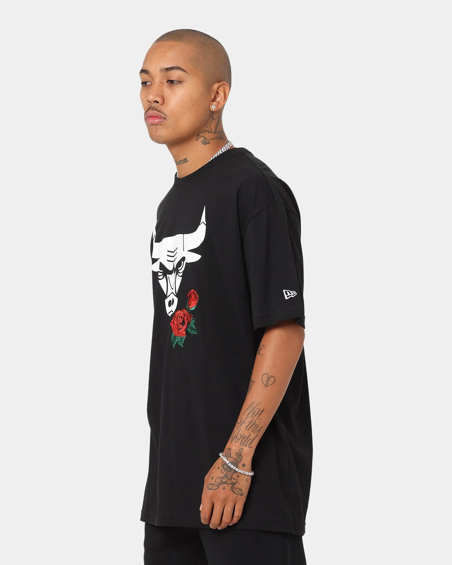 New Era Chicago Bulls Rose Oversized T-Shirt Black