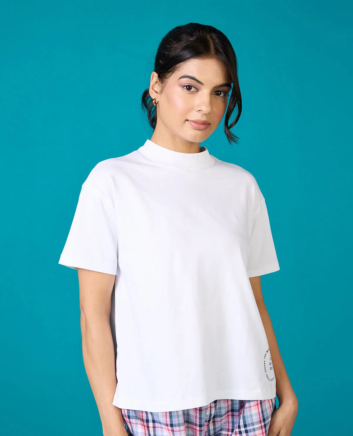 Nykd All Day Iconic Cotton Boxy Tee - NYLE276 - Bright white