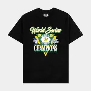 Oakland Athletics Mens Short Sleeve Shirt (Black)