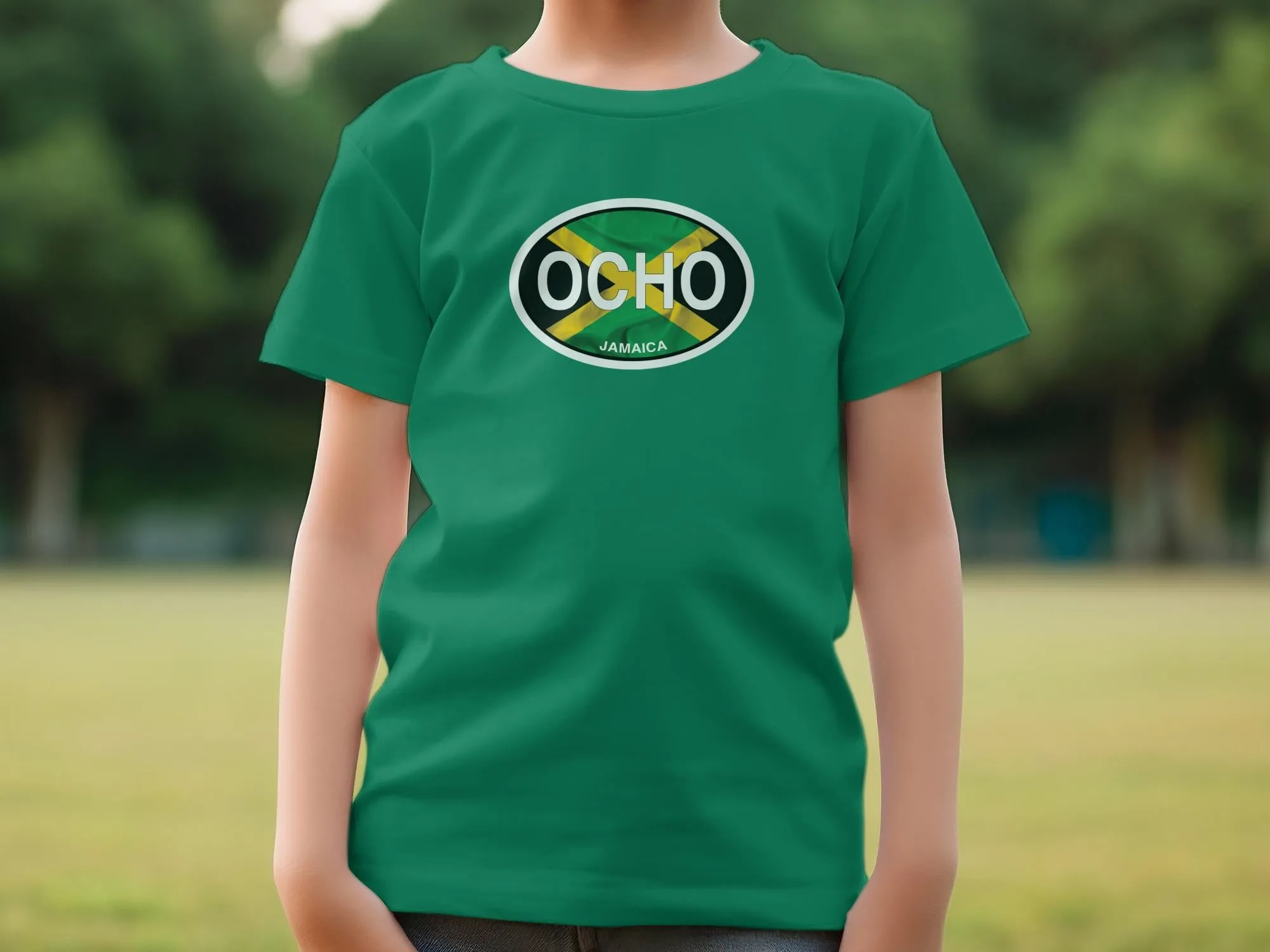 OCHO Jamaica Flag Design Graphic Unisex T-Shirts