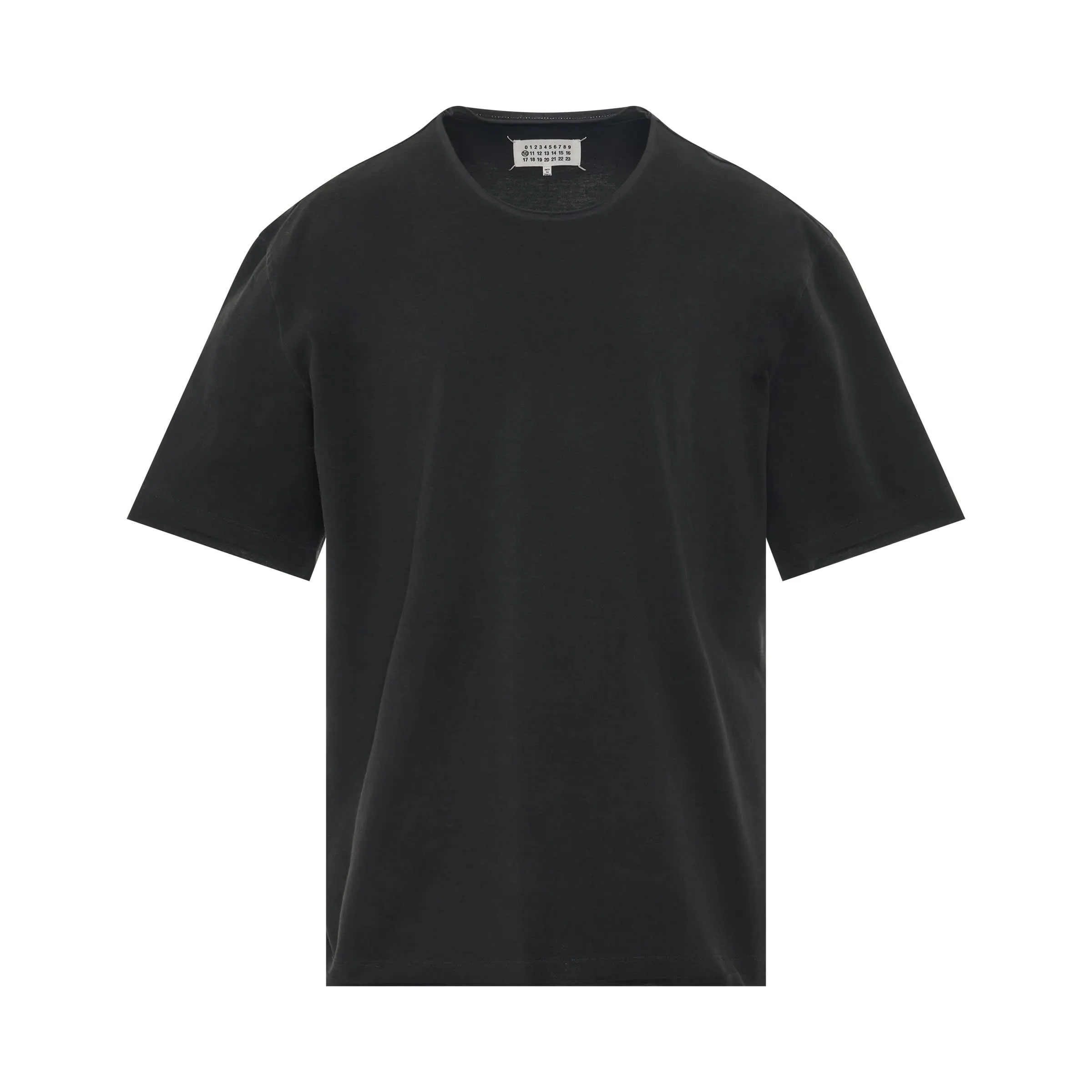 Open Seam T-Shirt in Washed Black