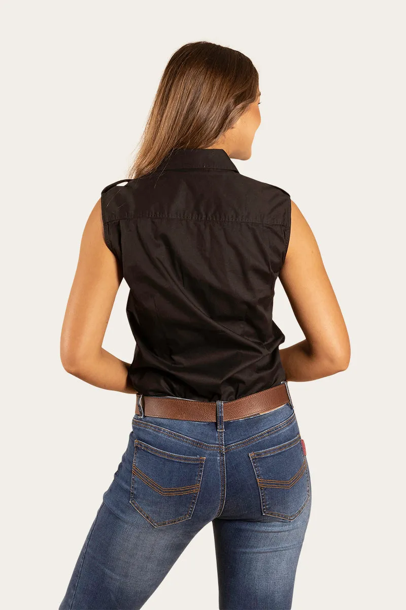 Pentecost River Womens Sleeveless Work Shirt - Black