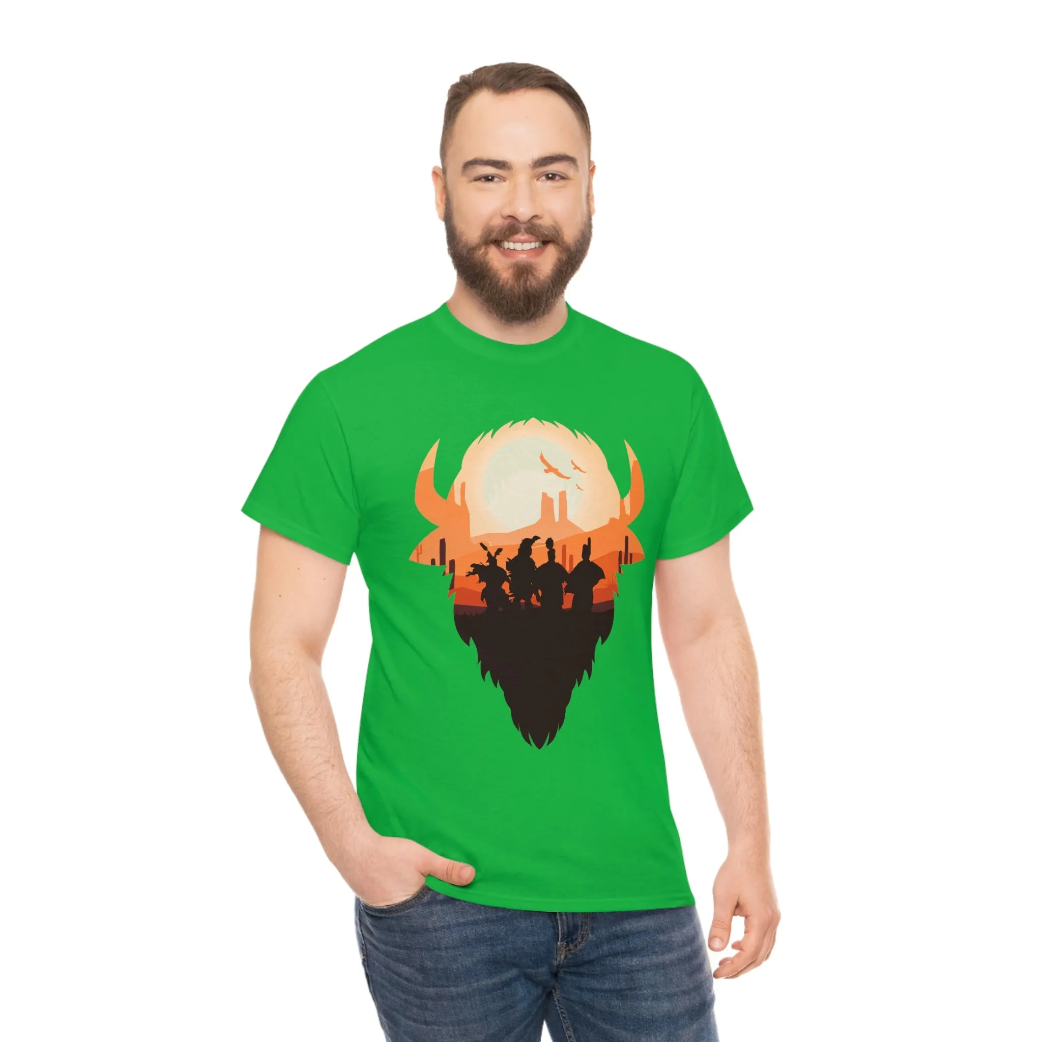 Pow Wow Buffalo Silhouette T-Shirt
